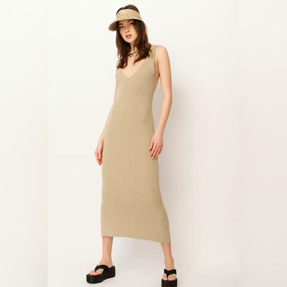 FREE PEOPLE BEACH Daniela Sweater Midi Dress- Beige (size S)